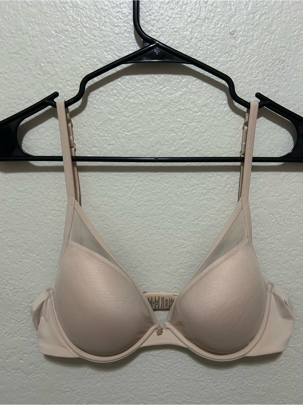 ThirdLove Uplift Plunge Bra 36B Cream Nude T-Shirt Bra Push Up Lightly Lined